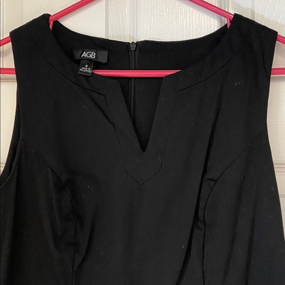 AGB Black Dress with Stylish Belt - Picture 3 of 8